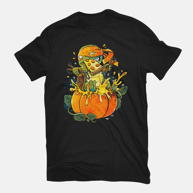 Halloween Orange Turtle-Mens-Basic-Tee-Vallina84