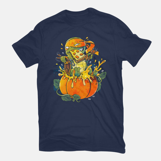 Halloween Orange Turtle-Unisex-Basic-Tee-Vallina84