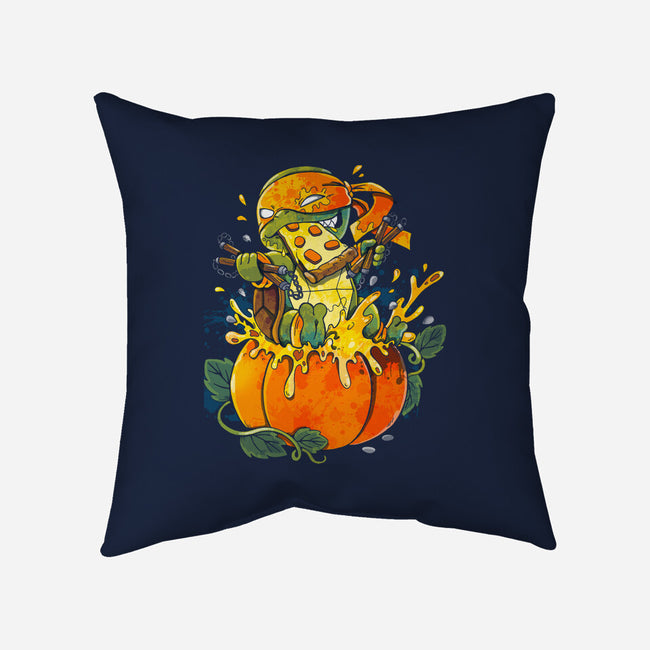 Halloween Orange Turtle-None-Removable Cover-Throw Pillow-Vallina84