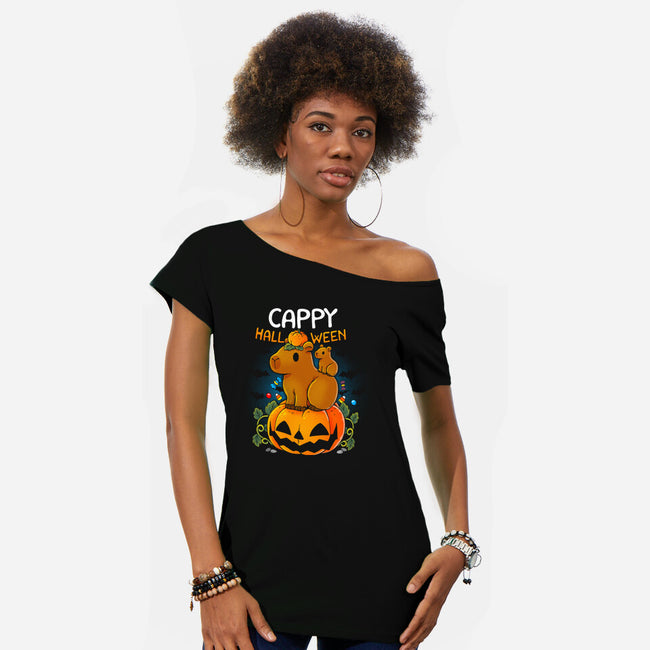 Cappy Halloween-Womens-Off Shoulder-Tee-Vallina84