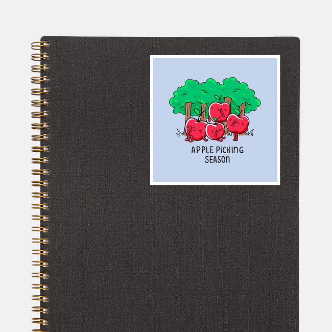 Apple Picking-None-Glossy-Sticker-Made With Awesome