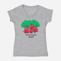 Apple Picking-Womens-V-Neck-Tee-Made With Awesome