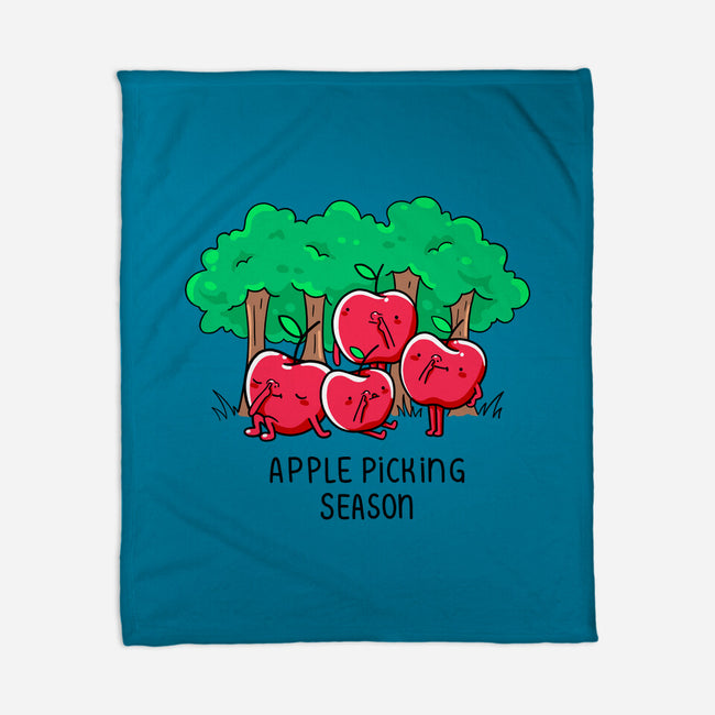 Apple Picking-None-Fleece-Blanket-Made With Awesome