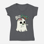 Boo-rains-Womens-V-Neck-Tee-Made With Awesome