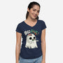 Boo-rains-Womens-V-Neck-Tee-Made With Awesome