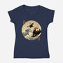 The Great Wizard-Womens-V-Neck-Tee-retrodivision