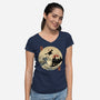 The Great Wizard-Womens-V-Neck-Tee-retrodivision