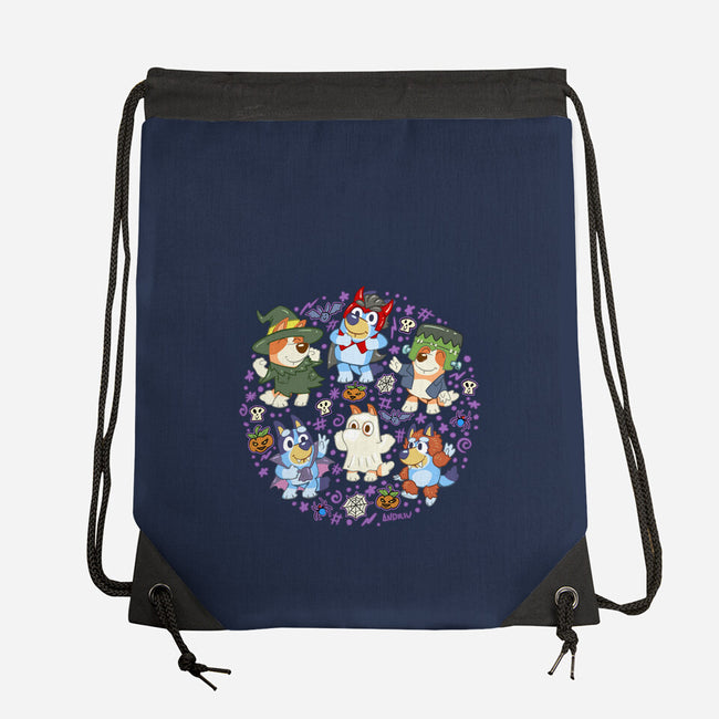 Halloweentime Dogs-None-Drawstring-Bag-Andriu