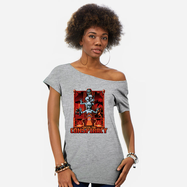 Enter The Conspiracy-Womens-Off Shoulder-Tee-daobiwan