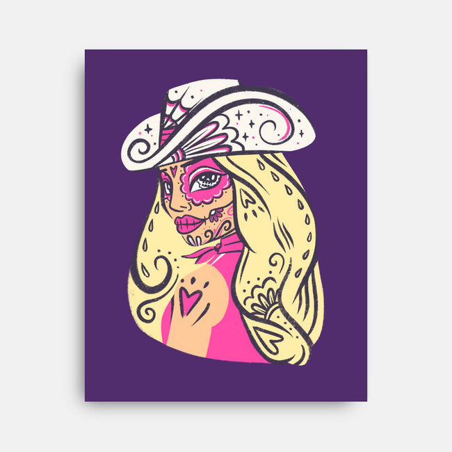 Calavera Barbie-None-Stretched-Canvas-Aarons Art Room