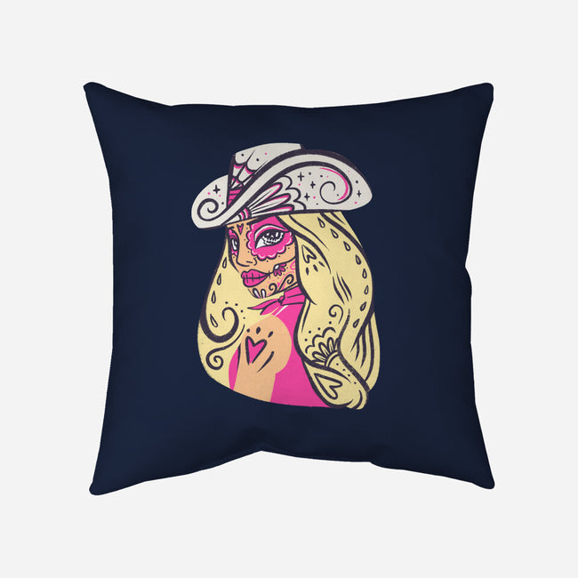 Calavera Barbie-None-Removable Cover w Insert-Throw Pillow-Aarons Art Room
