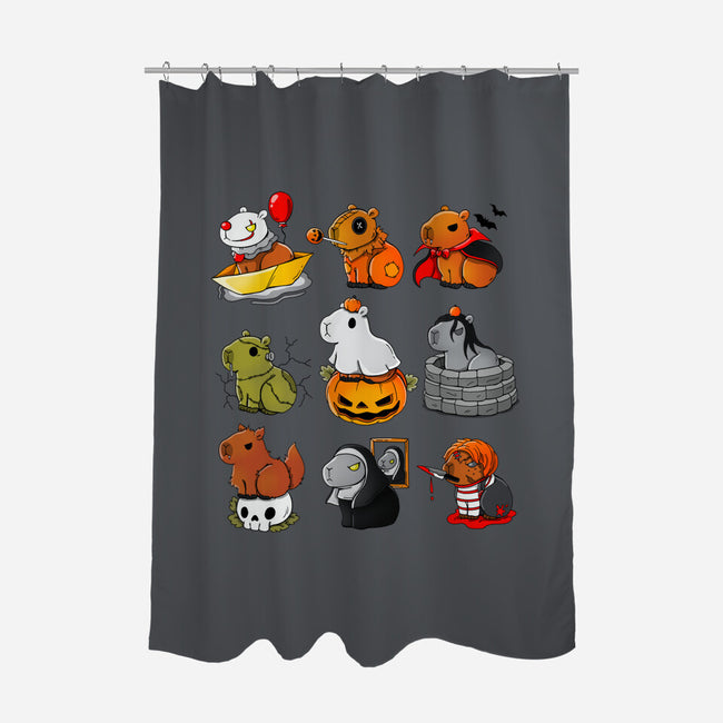 Horror Capybara-None-Polyester-Shower Curtain-Vallina84