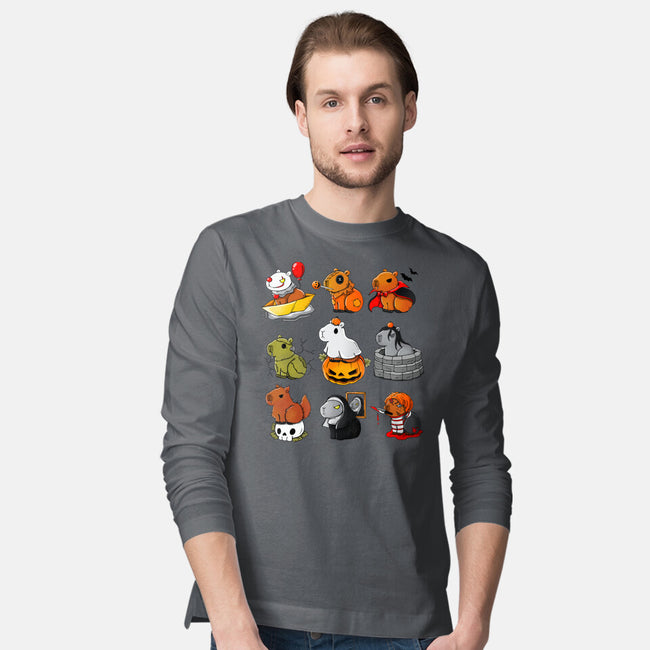 Horror Capybara-Mens-Long Sleeved-Tee-Vallina84