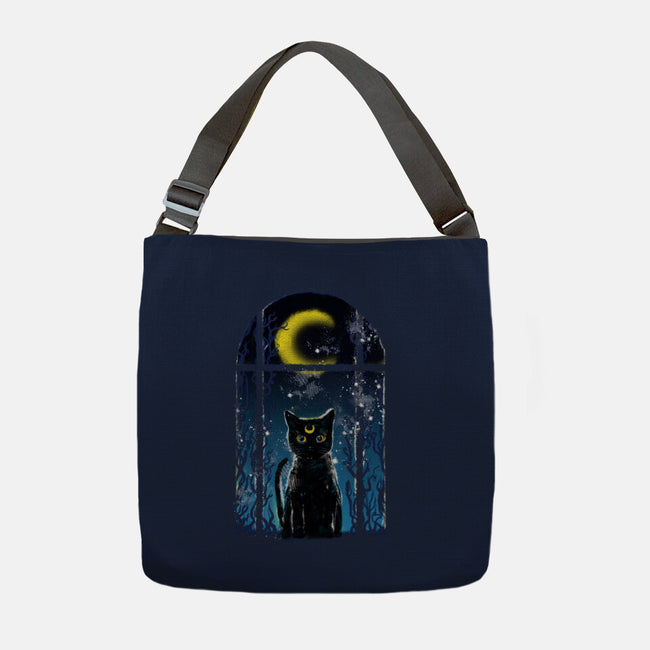 Moon Visitor-None-Adjustable Tote-Bag-kharmazero