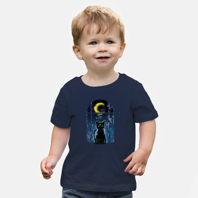Moon Visitor-Baby-Basic-Tee-kharmazero