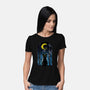 Moon Visitor-Womens-Basic-Tee-kharmazero