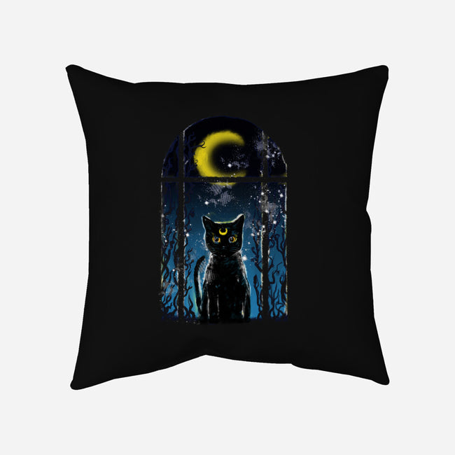 Moon Visitor-None-Removable Cover-Throw Pillow-kharmazero