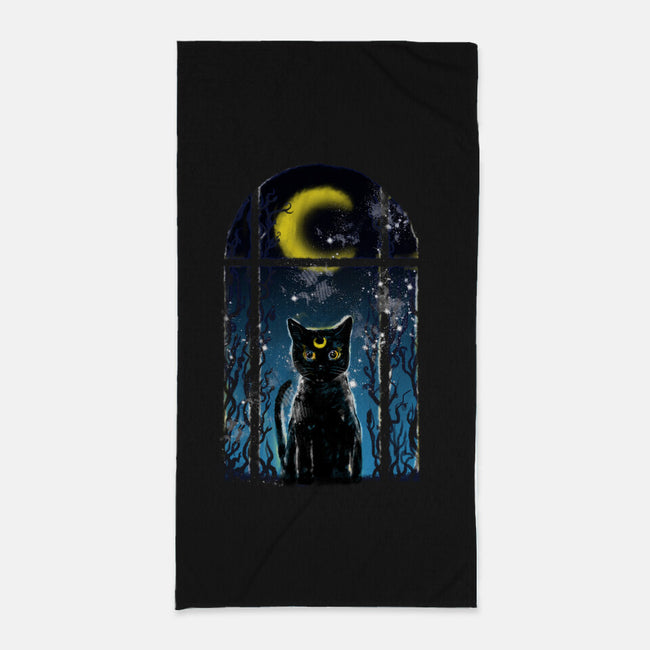 Moon Visitor-None-Beach-Towel-kharmazero