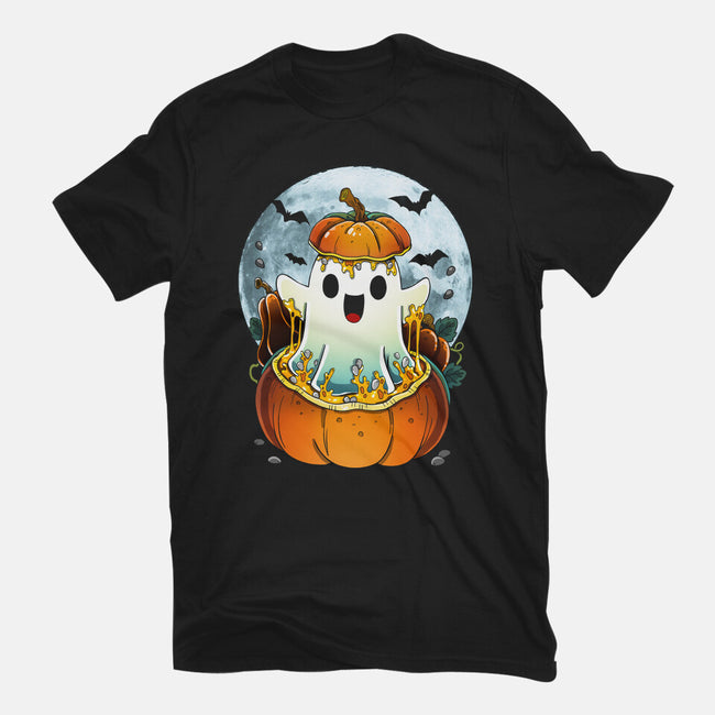 Halloween Ghost-Unisex-Basic-Tee-Vallina84