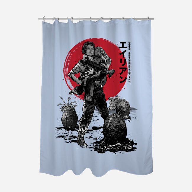 The Rescue Of Newt Sumi-E-None-Polyester-Shower Curtain-DrMonekers