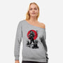 The Rescue Of Newt Sumi-E-Womens-Off Shoulder-Sweatshirt-DrMonekers