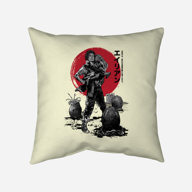 The Rescue Of Newt Sumi-E-None-Removable Cover-Throw Pillow-DrMonekers