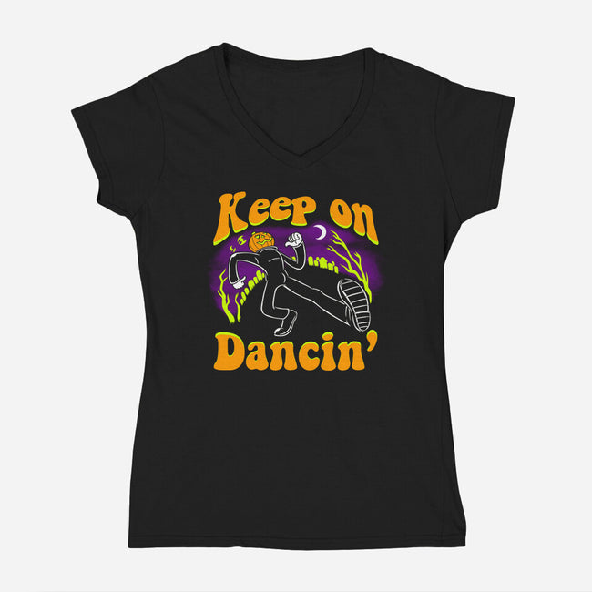 Keep On Dancin'-Womens-V-Neck-Tee-naomori