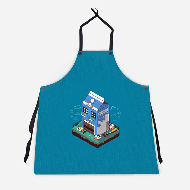 Milk Farm Kawaii Game-Unisex-Kitchen-Apron-tobefonseca