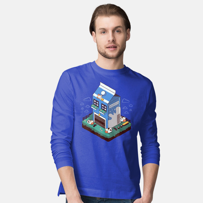 Milk Farm Kawaii Game-Mens-Long Sleeved-Tee-tobefonseca