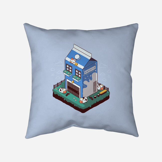 Milk Farm Kawaii Game-None-Non-Removable Cover w Insert-Throw Pillow-tobefonseca