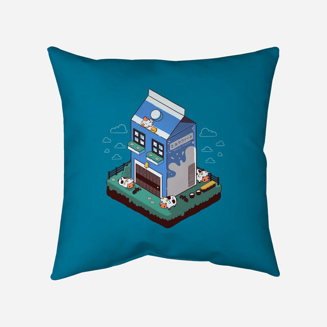 Milk Farm Kawaii Game-None-Removable Cover-Throw Pillow-tobefonseca