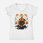 Fall Night Fury-Womens-V-Neck-Tee-JamesQJO