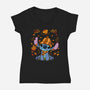 Fall Stitch-Womens-V-Neck-Tee-JamesQJO