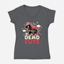 Dead Cute Unicorn-Womens-V-Neck-Tee-NemiMakeit