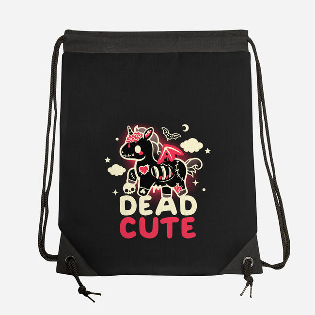 Dead Cute Unicorn-None-Drawstring-Bag-NemiMakeit