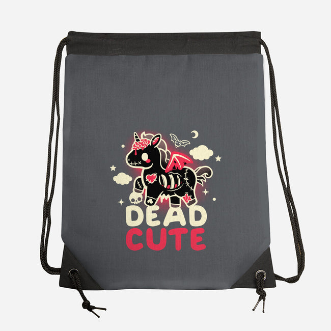 Dead Cute Unicorn-None-Drawstring-Bag-NemiMakeit