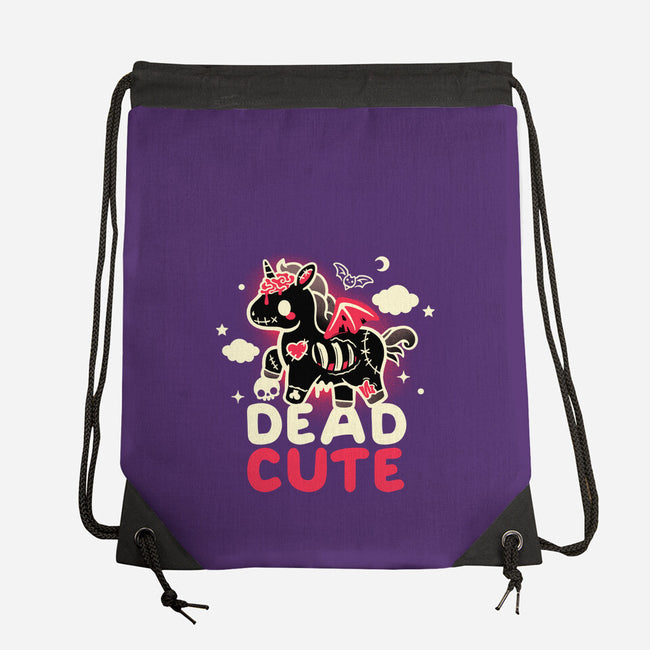 Dead Cute Unicorn-None-Drawstring-Bag-NemiMakeit