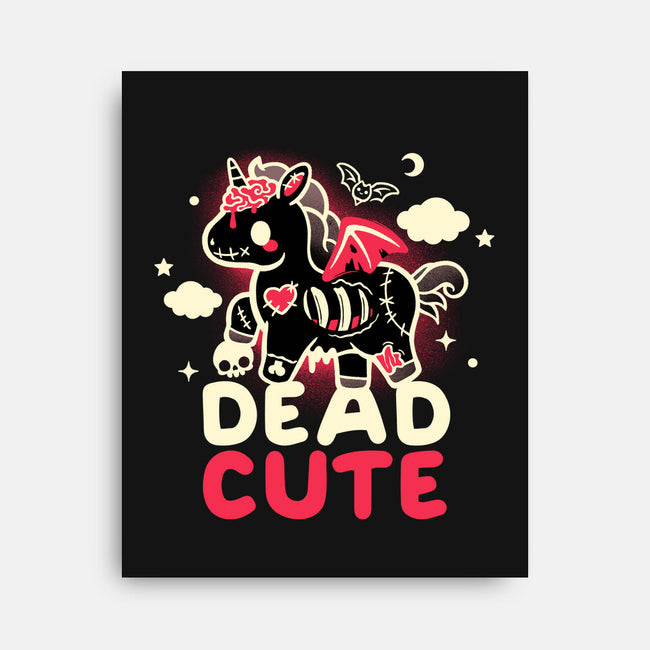Dead Cute Unicorn-None-Stretched-Canvas-NemiMakeit