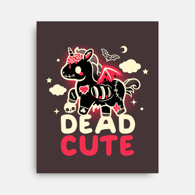 Dead Cute Unicorn-None-Stretched-Canvas-NemiMakeit