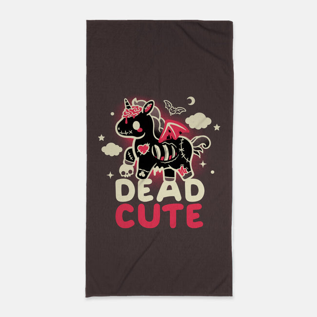 Dead Cute Unicorn-None-Beach-Towel-NemiMakeit