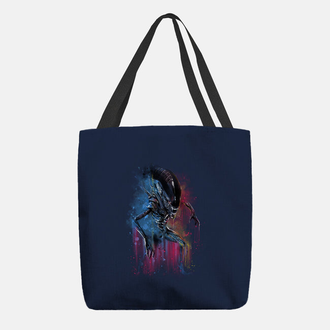 Alien Watercolor-None-Basic Tote-Bag-zascanauta