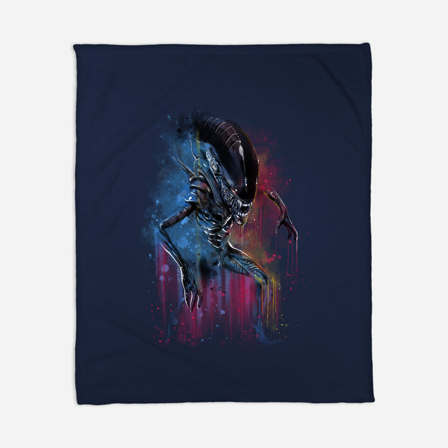 Alien Watercolor-None-Fleece-Blanket-zascanauta