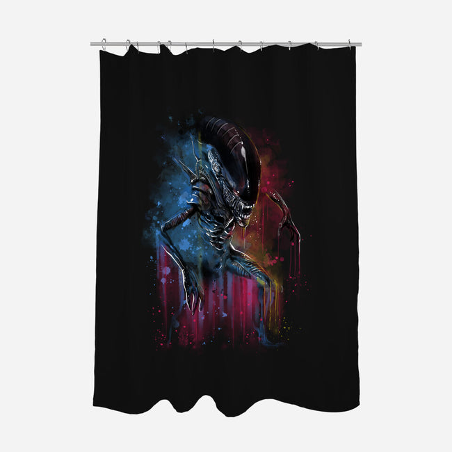 Alien Watercolor-None-Polyester-Shower Curtain-zascanauta