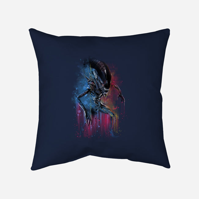 Alien Watercolor-None-Non-Removable Cover w Insert-Throw Pillow-zascanauta