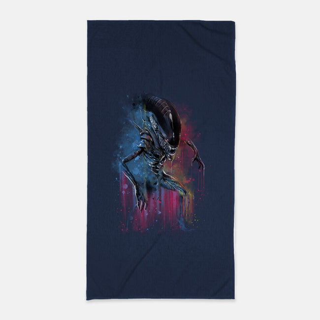 Alien Watercolor-None-Beach-Towel-zascanauta