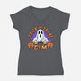 Boo Gym-Womens-V-Neck-Tee-spoilerinc