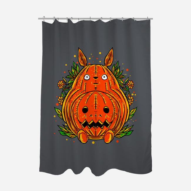 Totoro Lantern-None-Polyester-Shower Curtain-kharmazero