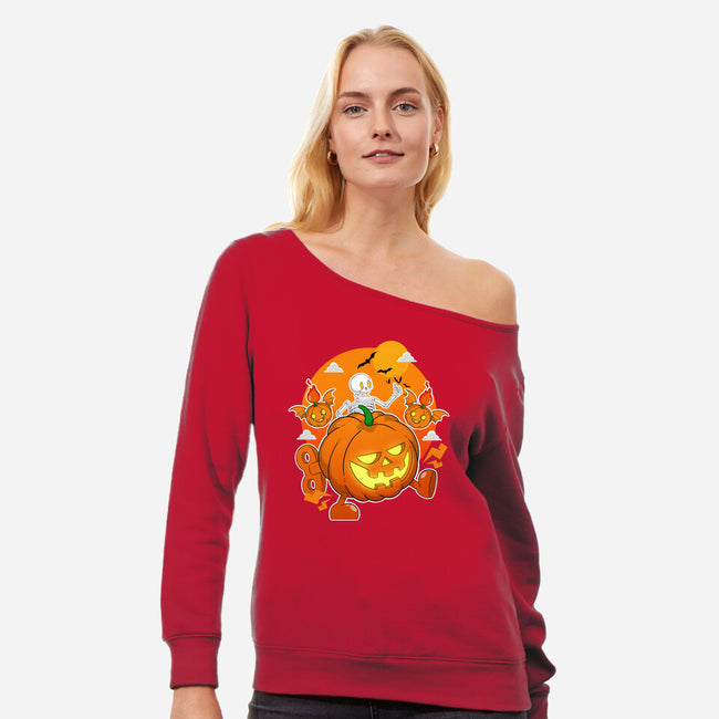 Halloween Parade-Womens-Off Shoulder-Sweatshirt-Tri haryadi