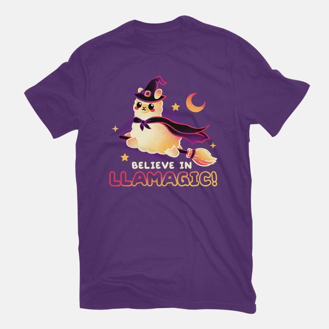 Believe In llamagic-Womens-Fitted-Tee-NemiMakeit