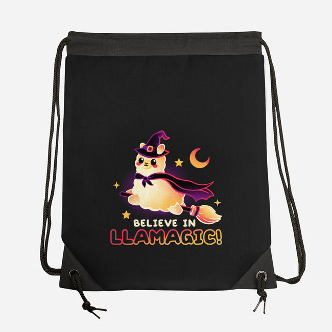 Believe In llamagic-None-Drawstring-Bag-NemiMakeit